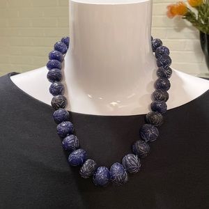 Carved Sapphire Necklace